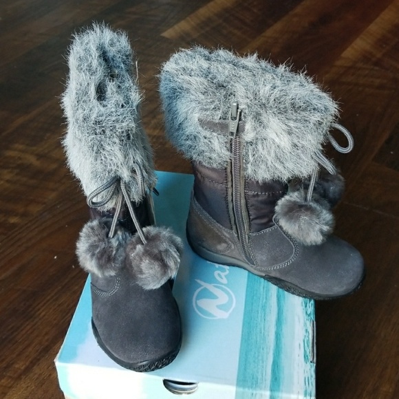 Naturino Other - Naturino "Antracite" Velour Tec Girl Boots